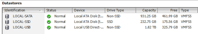 VI Client Datastore View