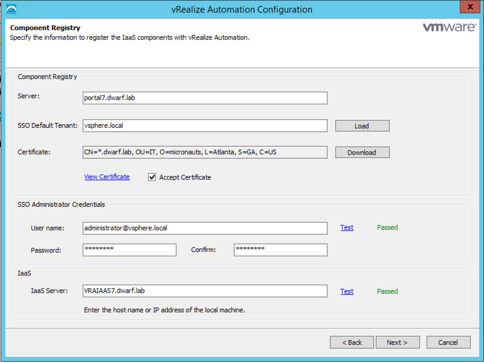 vRA 7.0.1 IaaS Installation – 9