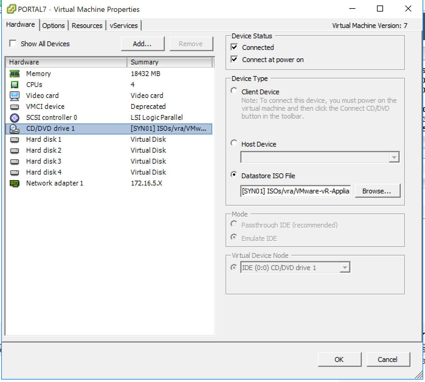 VM Settings
