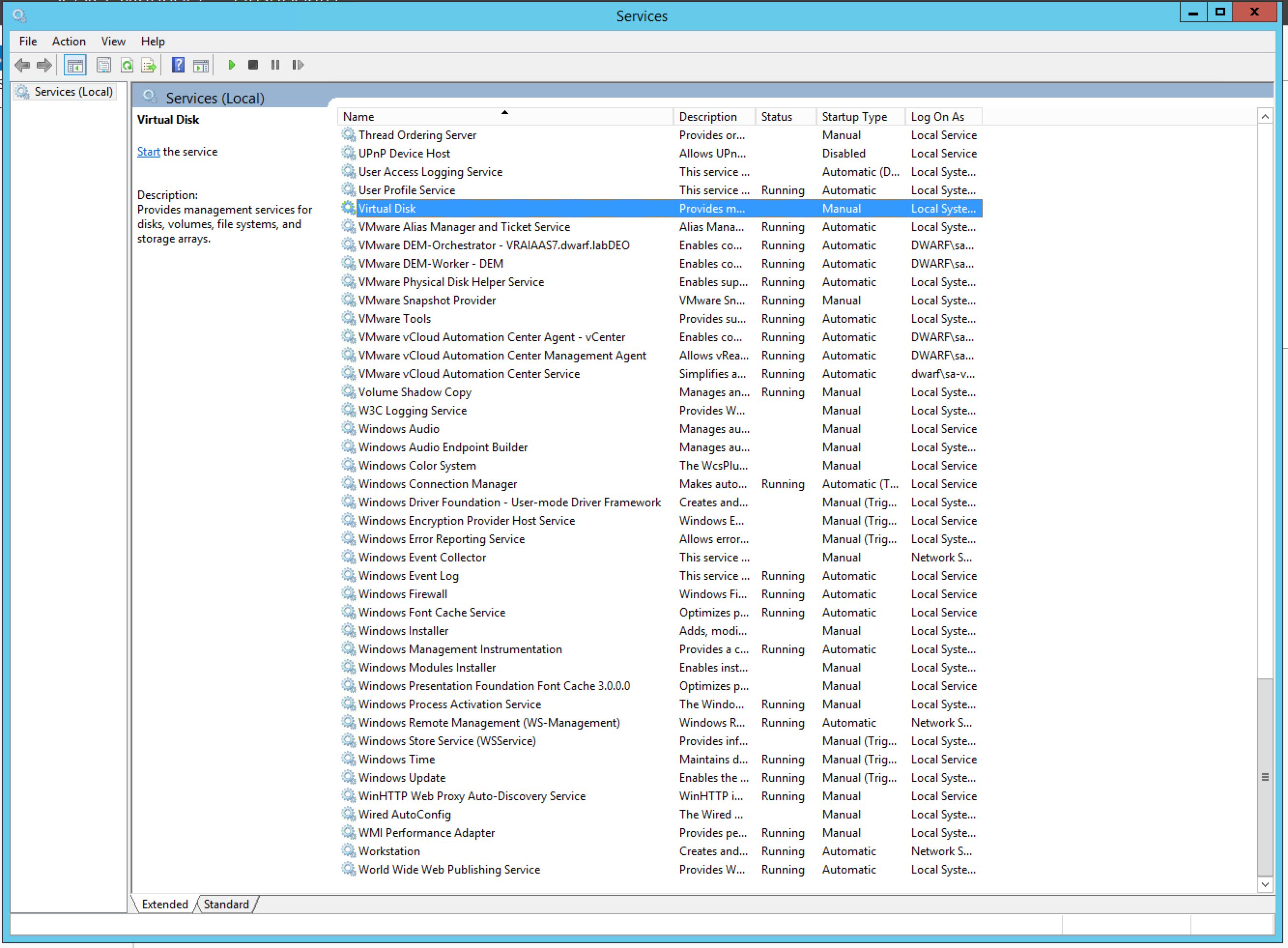 vRA Services